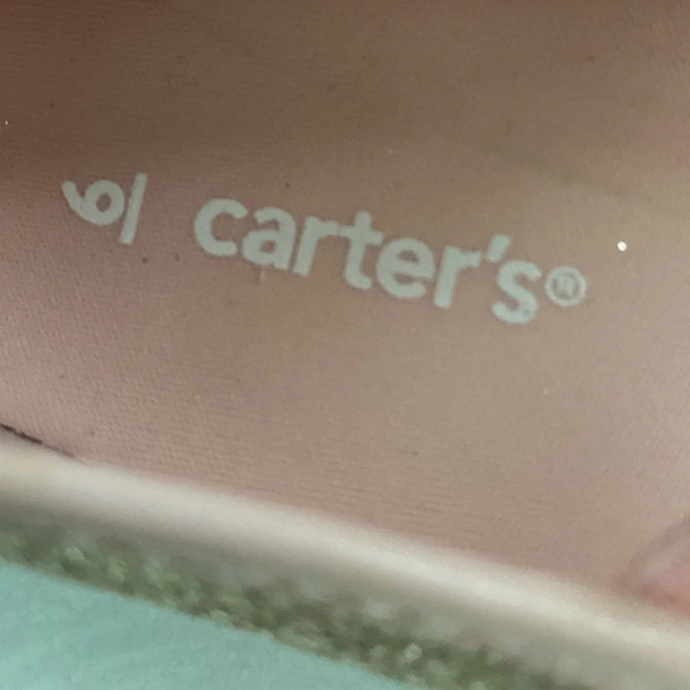 Carter's pink and Glittery Gold Floral Dress Shoes